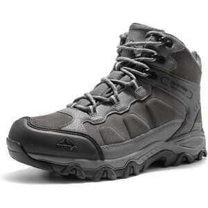 NORTIV 8 Men's Hiking Boots Mid Trekking Mountaineering Shoes Dark Grey
